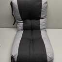 Grey Outdoor Bench Cushion Patio Furniture Chair Cushion Tufted Lounger Seat Cushions for Patio Garden, Size 3' X 16"