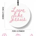 Pink Christian Car Air Freshener 4 Pcs, Coquette Pink Bow Bible Verse Religious Hanging Air Freshener for Cars Closet Drawer Books, Cute Christian Car Accessories Mirror Decor for Women