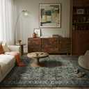 Lahome Boho Green 8x10 Area Rugs Living Room Rugs,Washable Bedroom Rug 8x10 Under Bed,Distressed Soft Non Slip Low Pile Indoor Dining Room Rug for Home Office Playroom(8'x10',Green)