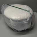 Wimarsbon Storage Ottoman, Modern Round Footrest with Soft Padded Seat, Teddy Velvet Footstool with Wood Legs, Accent Small Table or Plant Stand for Hallway, Living Room (Cream)