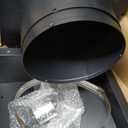 8 Inch Hooded Wall Vent Cover for Dryer Vent - Galvanized Steel Exhaust Cap with Damper & Screen, Outdoor Bathroom Fan/Range Hood Vent (Includes Tape & Clamps) (Black)