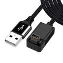 AGVEE 2 Pack 3.3ft Angled Replacement Charger Cable for Coros Smartwatch, 90 Degree Braided Cord for Coros Pace 3/Pace 2/Apex 2 Pro/Apex 2/Apex/Vertix 2/Vertix, Black