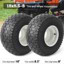 (2-Pack) 18" Tubeless Tires On Rims - 18x8.5-8 Tire and Wheel Assemblies - 4-Lug 4" Center - 2.83" Center Bore - Load Range B Max Tire Weight of 815 Lbs - Compatible with Alumacraft Boat Trailers