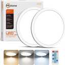 Matane 2Pack Motion Sensor LED Ceiling Light with Remote, 12 Inch Wired Flush Mount Ceiling Light 3000K 4000K 5000K, 2400LM Dimmable Motion Sensor Light Indoor for Closet Hallway Laundry Stairs White