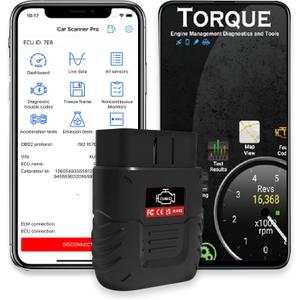 OBD2 Scanner Bluetooth SinoTrack Auto Diagnostic Scan Tool Car Fault Check Engine Light Wireless Car Code Reader for iOS & Android Compatible for All OBDII Protocol Vehicle Bluetooth 4.2