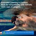 Full-Coverage Liquid Silicone Swimming Headphones, IP68 Waterproof Underwater Headphones, Bluetooth 6.0&MP3 with 32GB Memory Card, Soft/Skin-Comfortable Open Ear Bone Conduction Swim Earbuds(Orange)