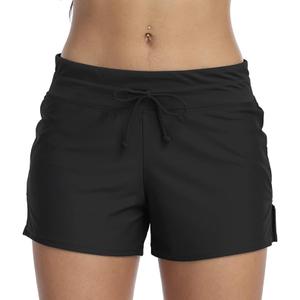 ChinFun Women's Board Shorts Swimswear Bottoms Tankini Swim Bathing Briefs Swimsuit Boardshorts Beach Trunks with Liner, Size -M