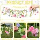 Wildflower Party Decorations Butterfly Flower Banner Flower Leaves Banner Butterfly Garland for Wall Garden Spring Baby Shower Wedding Backdrop Decor