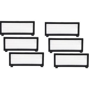 sdoot 3D Floating Display Case, Black Coin Holder Display 4pcs, 3D Floating Display Case for Challenge Coins Jewelry Specimen, 9  3.5  0.75 3D Floating Frame