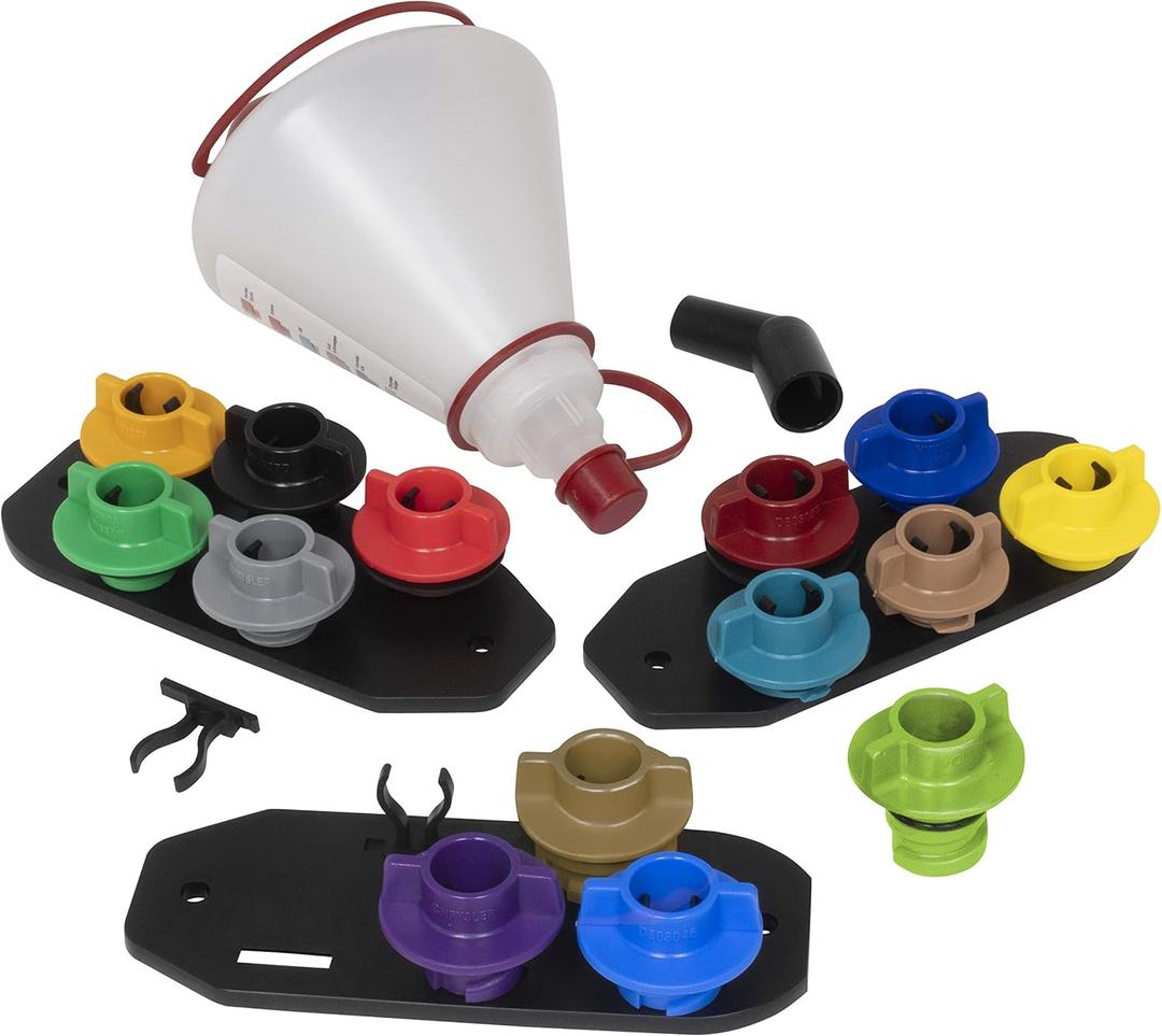 Lisle 19912 Multi-Application Oil Funnel Set, 14 Pc. , Green (8 inches x 7 inches)