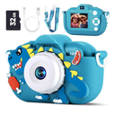Kids Camera Toddler Toys for Boys Aged 3-9, 1080P Toddler Camera Christmas Birthday Gifts for Boys Ages 3 4 5 6 7 8 9, Digital Selfie Camera with Cute Protective Cover and 32GB SD Card
