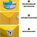 GUOZI Collapsible Storage Box, Decorative Memory Box with Lid & Metal Reinforced Corners, Cardboard File Bin with Handles, Organizer Gift Box for Keepsake Toy Photos Office Nursery Wardrobe Bookshelf