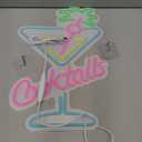Cocktails Neon Sign Cocktail Glass LED Neon Signs Art Wall Lights for Beer Bar Decor Dimmable USB Powered Martini LED Neon Light for Party, Cocktails Bar, Pub, Night Club, Man Cave Decoration