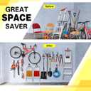 6 Pack Garage Hooks Heavy Duty Storage Organizer Wall Mount Power and Garden Tool Hangers, for Hanging Ladders, Ropes, Hose, Bulk Items