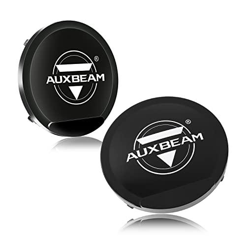 Auxbeam 7 Inch Black Protective Light Covers, Round Offroad Light Shield, Street Road Compliant, 7" Diameter Lens Cap, Snap-On Design, 2 Packs