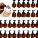 30 Pcs 8.5 oz Foaming Soap Dispenser Plastic Foaming Pump Bottle, Refillable Dispenser with Plastic Pump, Empty Hand Bottles for Liquid Soap, Shampoo, Bathroom,Hotel Dark Brown