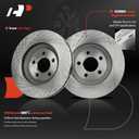A-Premium 12.43 inch (316mm) Front Vented Disc Brake Rotors Compatible with Select Ford Models - Mustang 2005-2010 4.6L, 2011-2014 3.7L, 2-PC Set