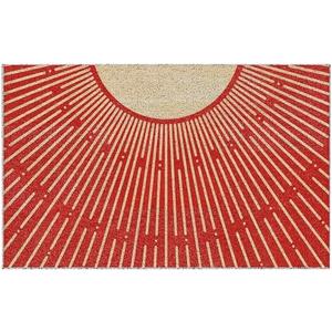 LUVADIAN Red Boho Door Mats Outdoor - Boho Terracotta Sun Front Door Mat, Boho Welcome Mat, Sun Bath Mat, Boho Door Mat Doormat Outdoor Indoor Entrance, Indoor Door Mats for Entryway, 17x30 Inch
