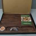 THETCHRY Walnut Wood Cutting Boards for Kitchen, End Grain Chopping Board Double Sided, Large Cutting Board with Handle, Charcuterie Butcher Block for Meal Prep & Serving with Gift Box, 17"13"1"