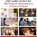 Tea Light Candles in Metal Cups - 4.5 Hours Clean, Long Burning White Unscented - 250 Votive Candles Bulk for Romantic Dinner, Wedding, Spa & Hotels by PARNOO