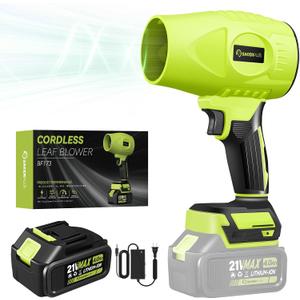 Sakerplus Cordless Leaf Blower, Portable Dust Cleaner Cordless, Handheld Blower, Hand Blowers for Lawn Care, Patio Cleaning, Leaves and Dust Blowing, 4.0Ah Battery and Charger Included (1 Battery)