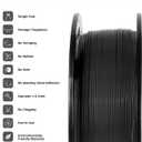 FLASHFORGE PLA Filament 1.75mm, 3D Printer Filament 1kg (2.2lbs) Spool, Dimensional Accuracy +/- 0.02mm, 3D Printing Filament Easy to Use and Fits for Most FDM 3D Printers (Black)