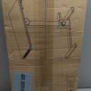 Foldable Mobile Standing Desk, 27 Inch Small Rolling Laptop Cart Height Adjustment, 90 Tiltable Bedside Table, No Assembly Needed Portable Computer Workstation, White