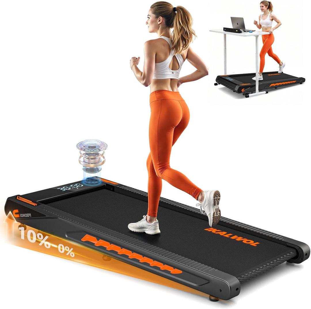 4-in-1 Walking Pad Treadmill with Speaker, 6.2MPH Walking Pad with 10% Incline, Under Desk Treadmills for Home with App Compatible, 2.75HP Brushless Drive, 12 HIIT Programs, 350 LB Weight Capacity