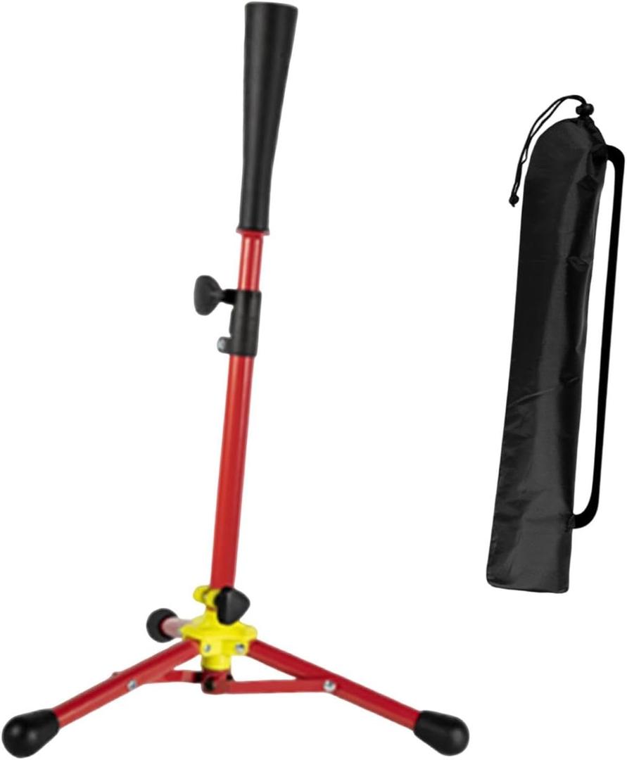 Baseball Batting Tee Adjustable Tripod Stand Professional Adult Softball Hitting Tee Portable Iron PP Silicone Rubber Construction Suitable For kids