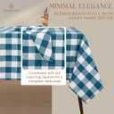 Buffalo Plaid Check 52"x70" Tablecloth 100% Cotton Washable Rustic Rectangle Table Cover Decorative for Gifts, Dining, BBQ, Buffet Parties & Camping - Teal