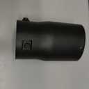 TriTrust Exhaust Tip, 2-2.75 inch inlet adjustable, Fit 2''/2.25''/2.5''/2.75'' Outer diameter Tailpipe, 3.5''Outlet 6''Long Muffler Tip, Black Powder Coated Stainless Steel Tail Tip