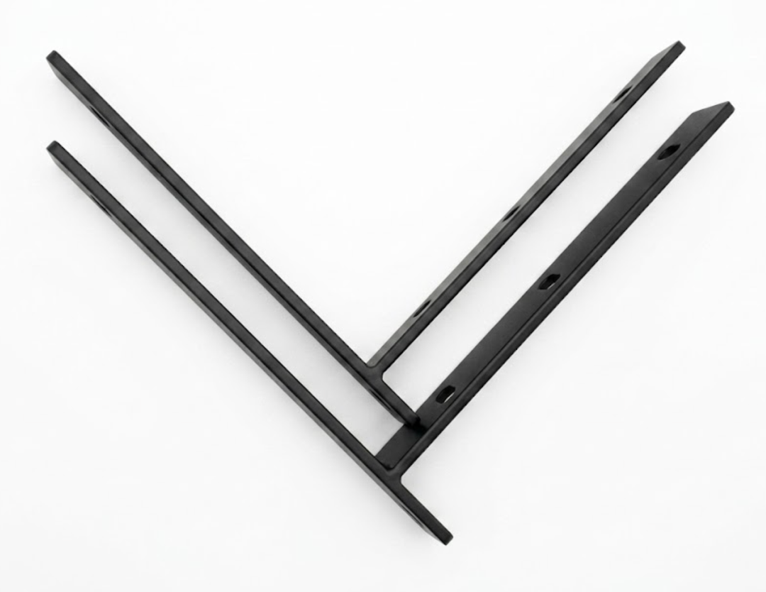 14 Pack -  Thick Black L Shelf Bracket, Iron Shelf Brackets, Metal Shelf Brackets, Floating Shelf, Shelf Supports with Screws, 6 Small are 6" and 8 Big 8"