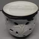 LE TAUCI Ceramic Orchid Pot, 6.5 Inch Orchid Planter with Holes for Repotting, Indoor Flower Plant Pot with Drainage and Saucer, Arctic White