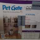 MidWest Homes for Pets Wire Mesh Pet Safety Gate, Dog Gate Expands from 29-40.5 Inches Wide, 24 inches Tall, Wood, Powder Coated Wire (Small)