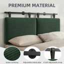 King Headboard only, Wall Mounted Headboard for Adjustable Bed, Hanging Head Board for King Size Bed Upholstered Headboard Cabeceras De Cama for Bedroom, Dorm, Guest Room, Green