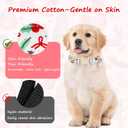 Christmas Dog Collar Small Dog Collars, Winter Dog Collar with Red Berry Pattern, Adjustable Dog Christmas Collar for Girl Boy Dogs, Cute Holiday Collar for Dogs-S