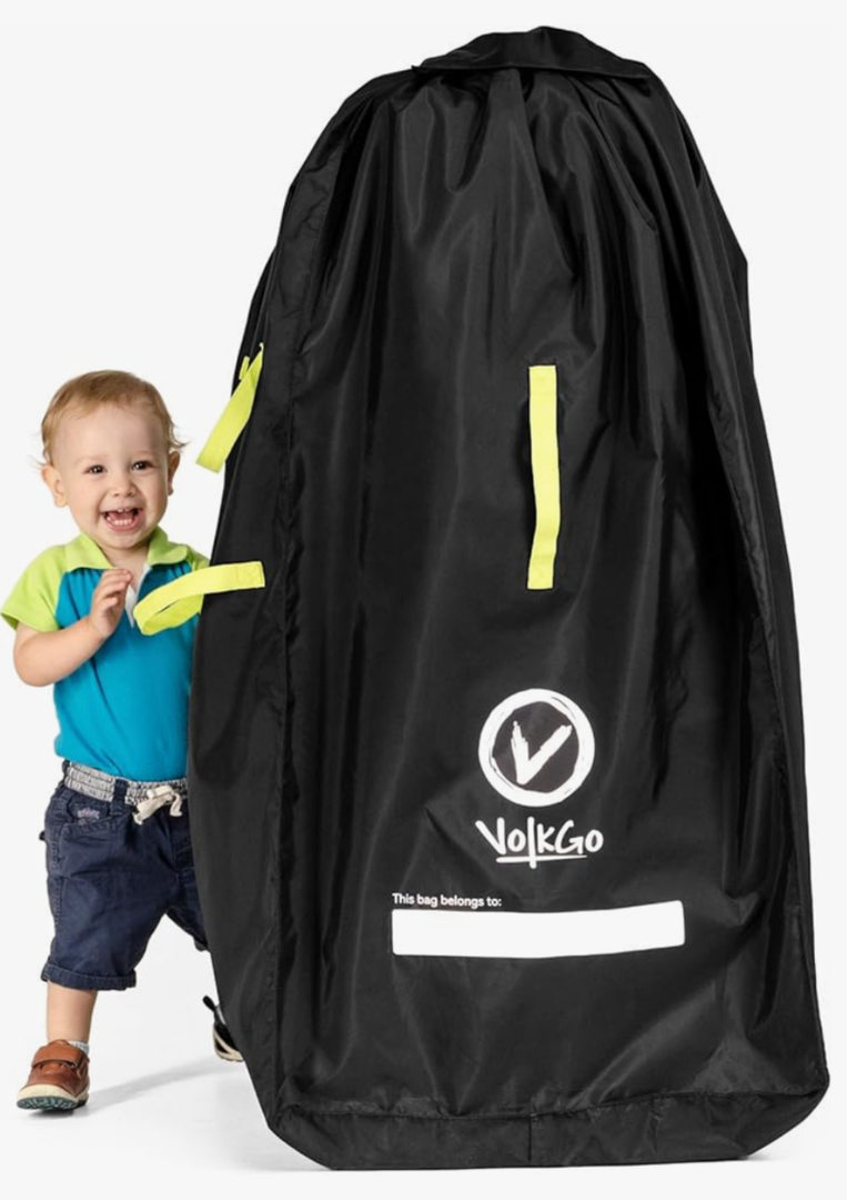 V VOLKGO Super Extra Large Stroller Bag for Airplane with Padded Backpack Shoulder Straps, Double Stroller Cover for Air Travel, Jogger & Carrier - Fits All, Gate Check Bag, Waterproof Travel Cover.