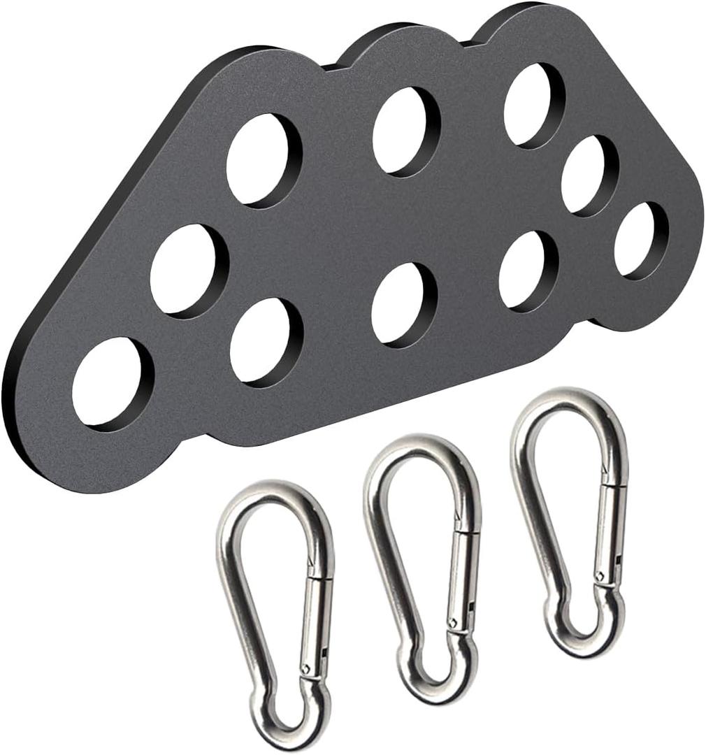 Veimia LAT Pulldown Attachments, Double to Single D Handle Adaptor Plate for Neutral Grip LAT Pull Down Bar, Exercise Machine Attachments for Cable Crossover Machine for Squat Rack Home Gym