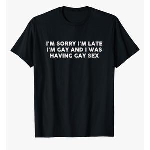 I'm Sorry I'm Late I'm Gay and I was Having Gay Sex Vintage T-Shirt S