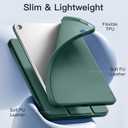 Akkerds Compatible with iPad (A16) 11th Generation Case 11 Inch 2025, for iPad 10th Generation Case 10.9 Inch 2022 with Pencil Holder, Slim Trifold Stand Protective Cover with Soft TPU Back,Pine Green