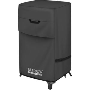 ULTCOVER Waterproof Vertical Electric Smoker Cover 30 inch for Most Square Gas Propane BBQ Smokers Size Upto 19W x 17D x 35H inch, Black
