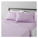 Amazon Basics Lightweight Super Soft Easy Care Wrinkle-Free Microfiber 4-Piece Bed Sheet Set with 14-Inch Deep Pockets, Full, Frosted Lavender, Solid