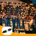 Ollny 50FT Outdoor String Lights, Waterproof Connectable Shatterproof Outside Light with 25 Edison + 2 Spare LED Bulbs Plug in, Patio Lights for Indoor Balcony Porch Camping Deck