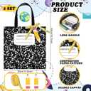 Paterr 2 Set Teacher Appreciation Gifts Bags Canvas Tote with Pencil Cards Measure Ribbon Graduation Retirement Women Party
