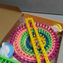 READAEER Knitting Loom Kit with Pompom Maker, Round Knitting Loom for Hat, Rectangular for Blanket Scarf Shawl, Knitting Loom Kit for Beginner