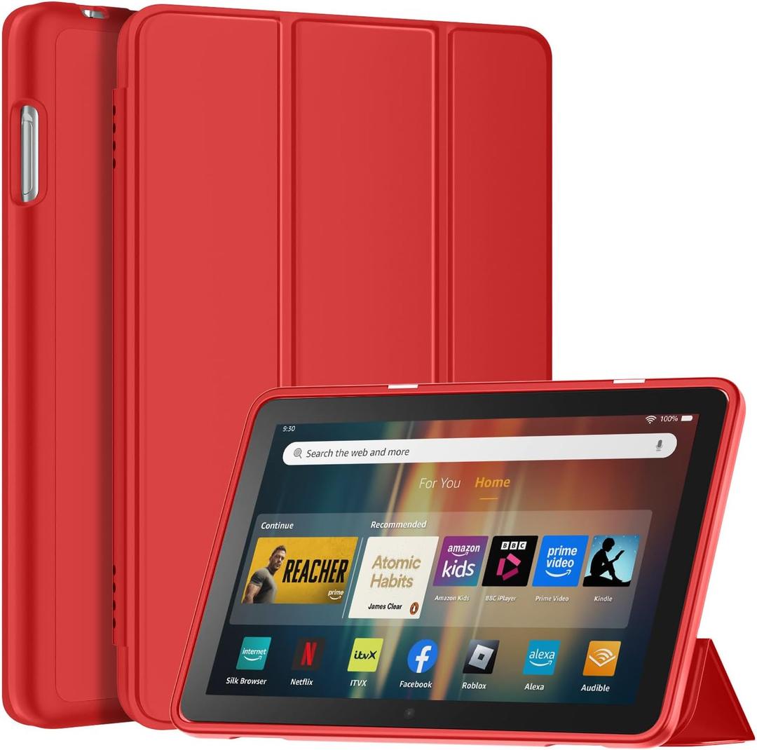 DJ&RPPQ Also for 8in Tabler Dual Angle Lightweight Trifold Stand,Bling Black (Bright red)