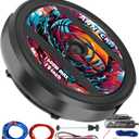 12" Active Spare Tire Subwoofers - 1600W Peak Power, Built-in Amplifier & Remote Control | Plug & Play Hidden Car Audio System for Deep Bass | Universal Fit for Most Vehicles' Spare Tire Wells (Black)