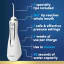 Waterpik Cordless Advanced 2.0 Water Flosser For Teeth, Gums, Braces, Dental Care With Travel Bag and 4 Tips, ADA Accepted, Rechargeable, Portable, and Waterproof, White WP-580