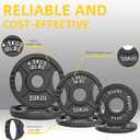 Fitvids 1 Inch Standard Barbell Weight Plates Set, 70 LB(2.5-10 LB) Barbell Weight Set for Home Gym Strength Training, Deep Grip Edge