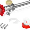 Boltigen 8inch Anti-Siphon Frost Free Sillcock Valve, No Lead Brass Freeze Proof Outdoor Water Faucet, 1/2" NPT X 3/4'' GHT Hose Bib Frost Free Outside Spigot